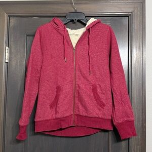 L.L.Bean‎ women’s fleece lined full zip sweatshirt Small